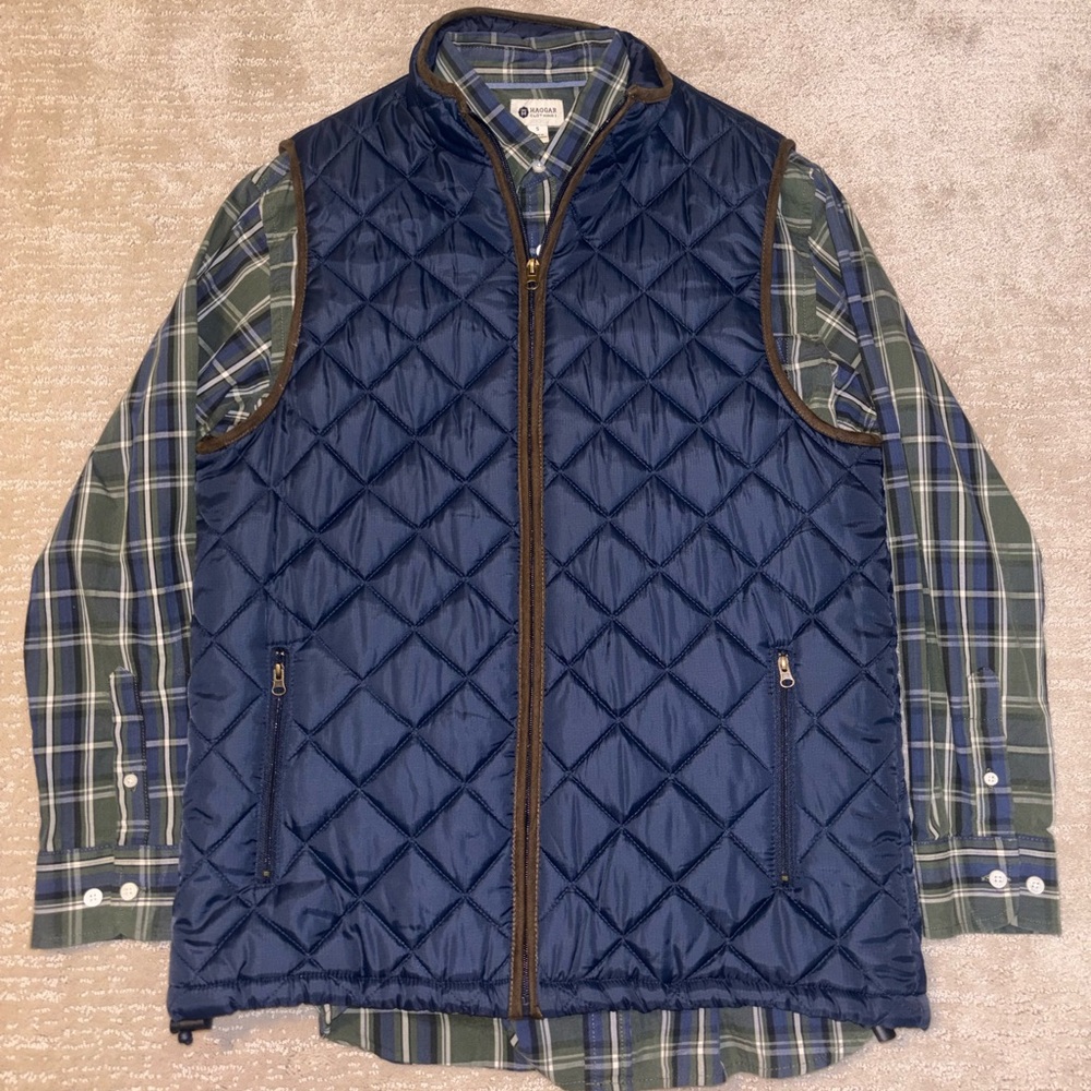 Haggar Mens Small Shirt/Vest Combo